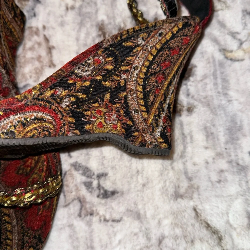 HPLA Women's Red Paisley Sandals - Picture 5 of 6